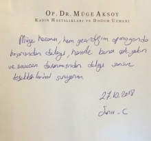 Bana çok ve sevecen davrandı.